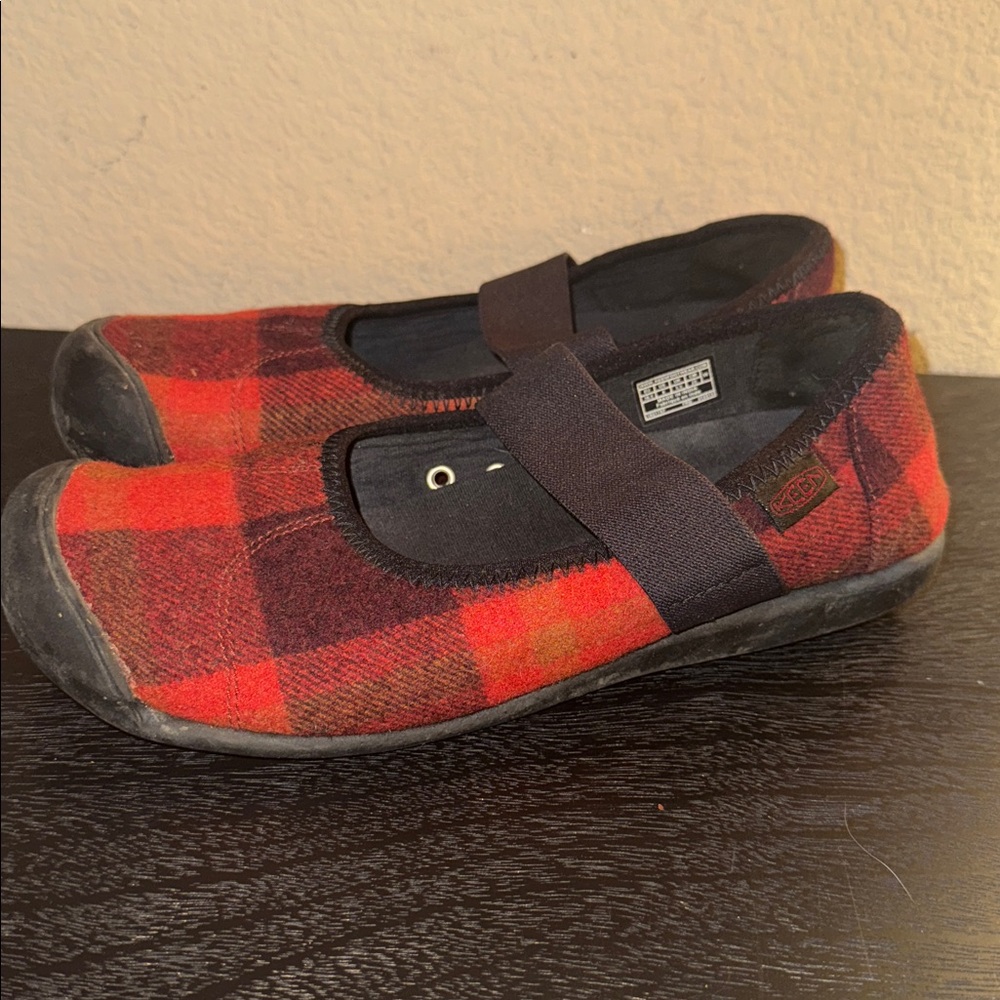 KEEN Women’s Sienna Mary Jane Plaid Canvas Shoes Size 8 - Picture 2 of 6
